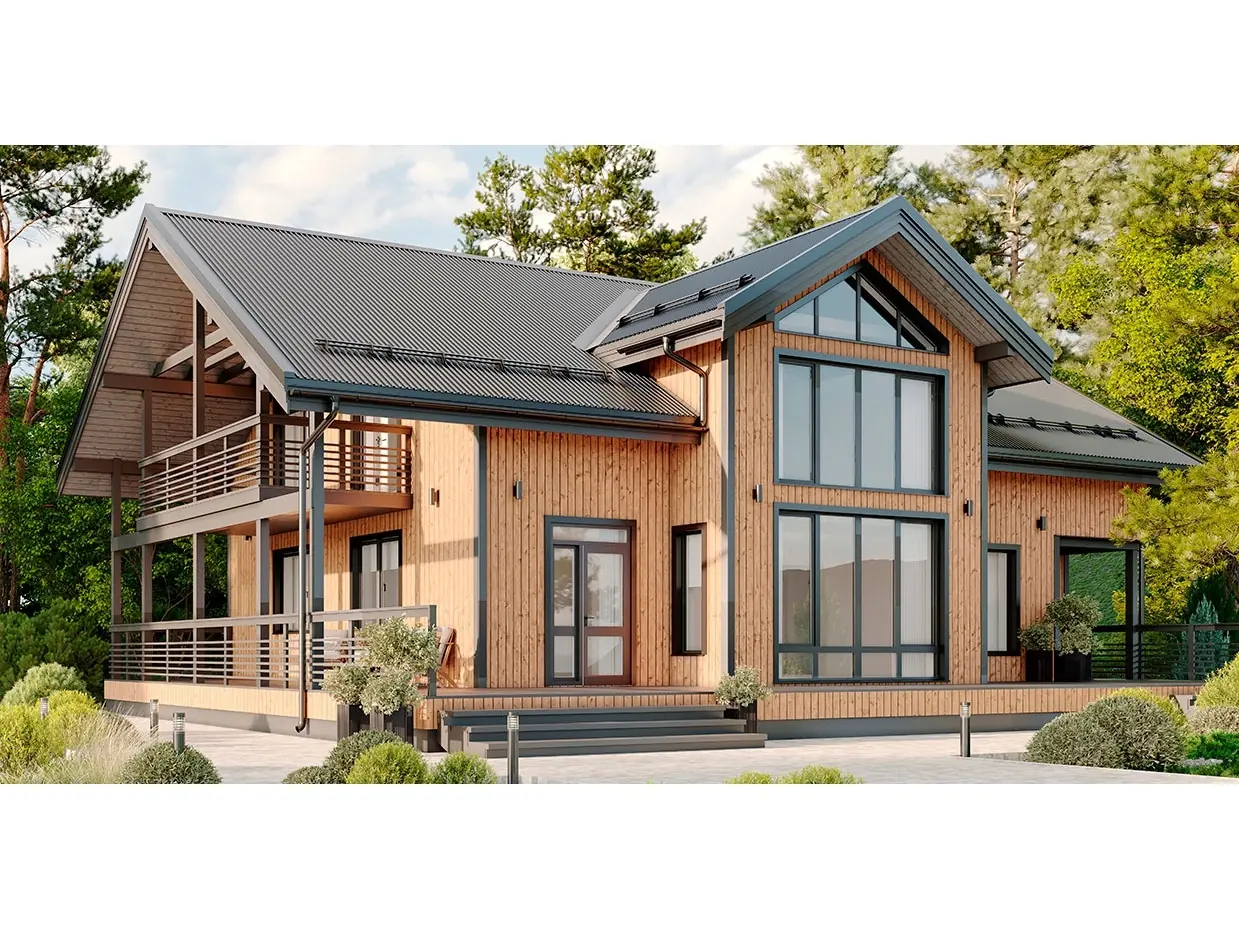 Гармония 367 – Заводской каркасный дом 367м²